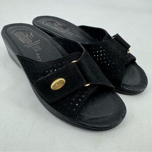 Fly Flot Silvia Anatomic Anti Shock Suede Leather Perforated Comfort Sandals